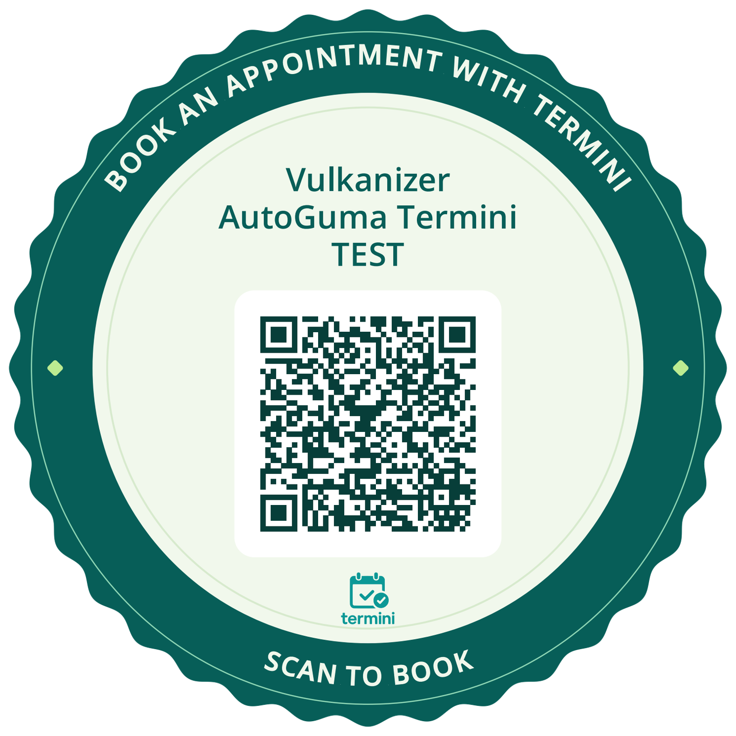 Nyomtatható QR-grafika — Vulkanizer AutoGuma Termini TEST